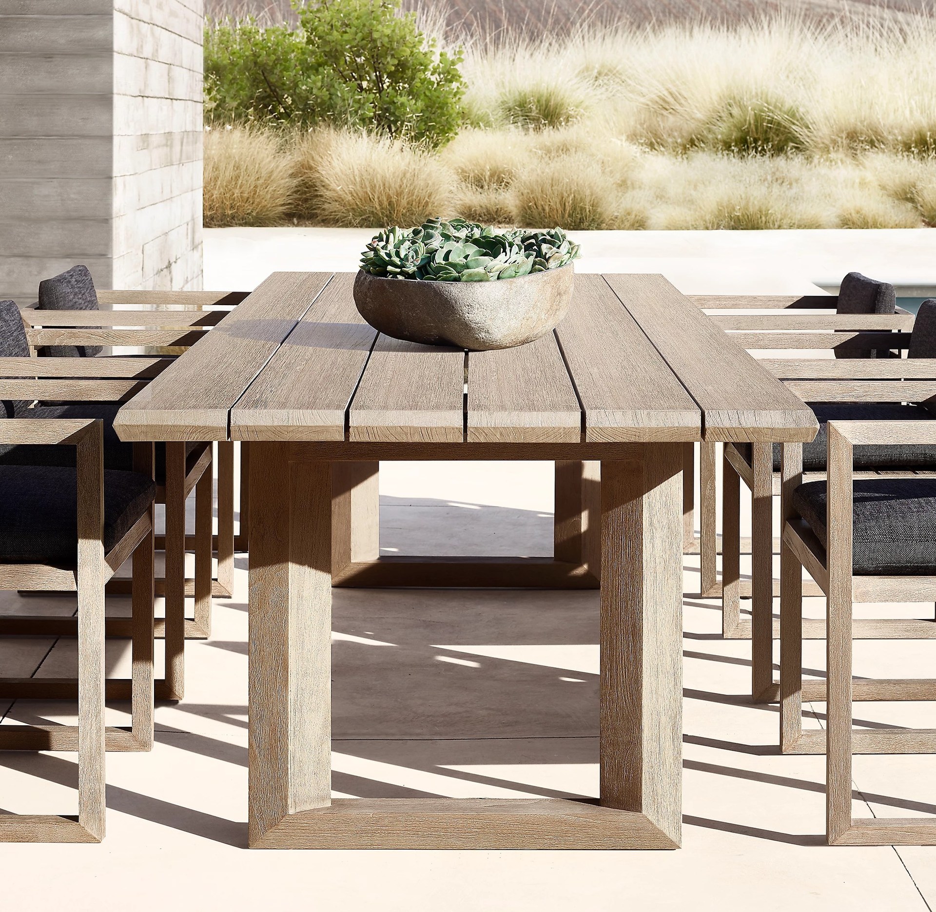 Outdoor Furniture Wooden - Tables and chairs rattan chairs solid