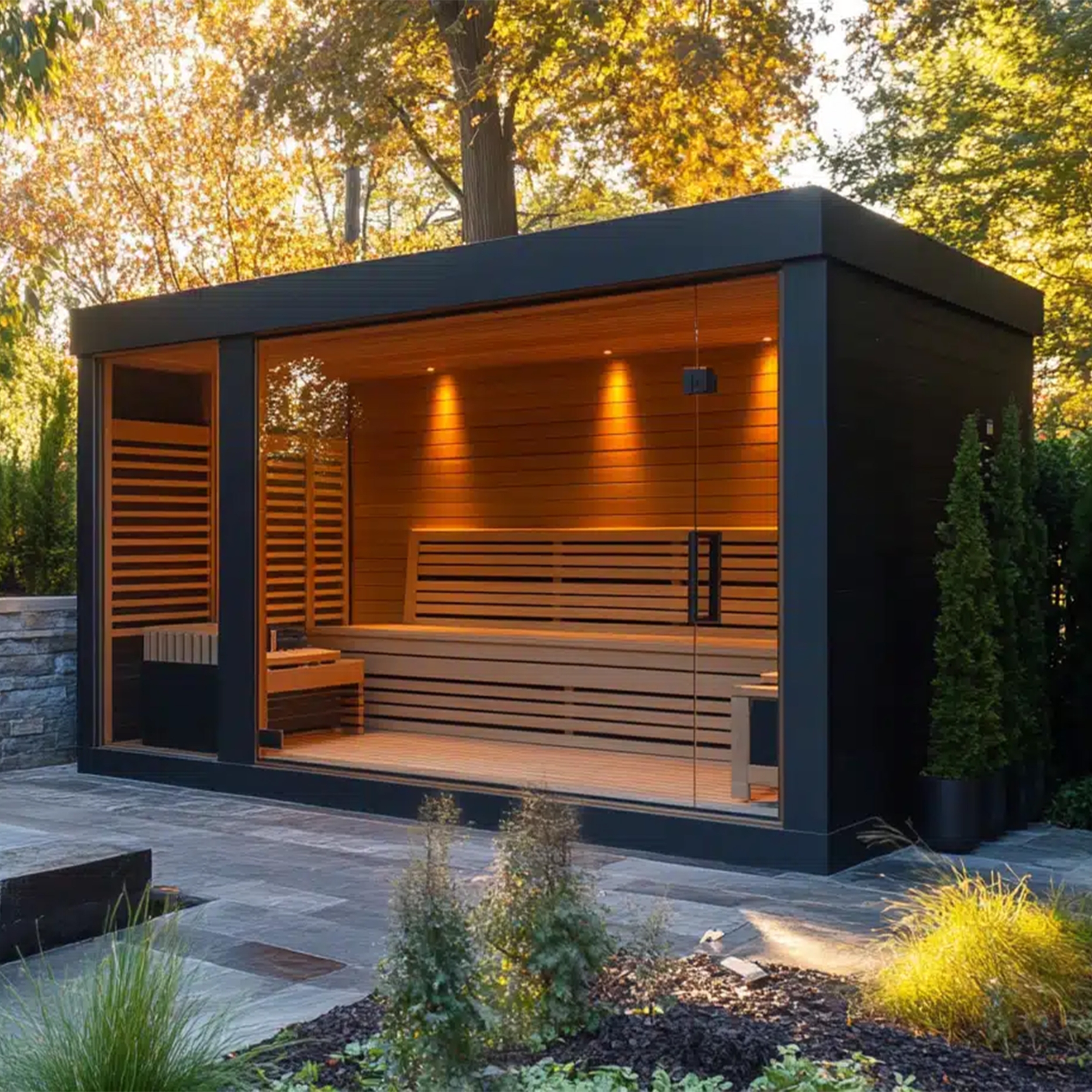 Outdoor Furniture Wooden - Outdoor SaunaOutdoor Electric Infrared Sauna Modern