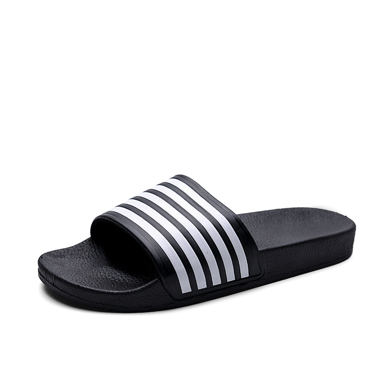 Outdoor Furniture Hotel - New Men's Slippers Black And White