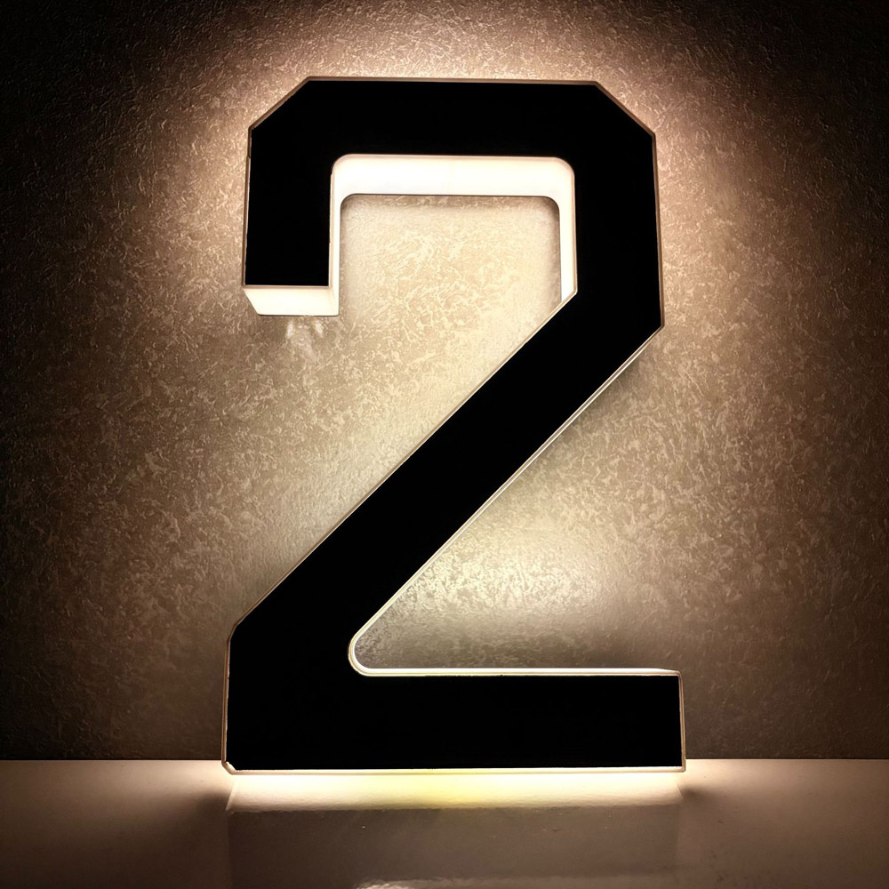 Outdoor Furniture Hotel - 23cm Solar Lighted House Numbers for