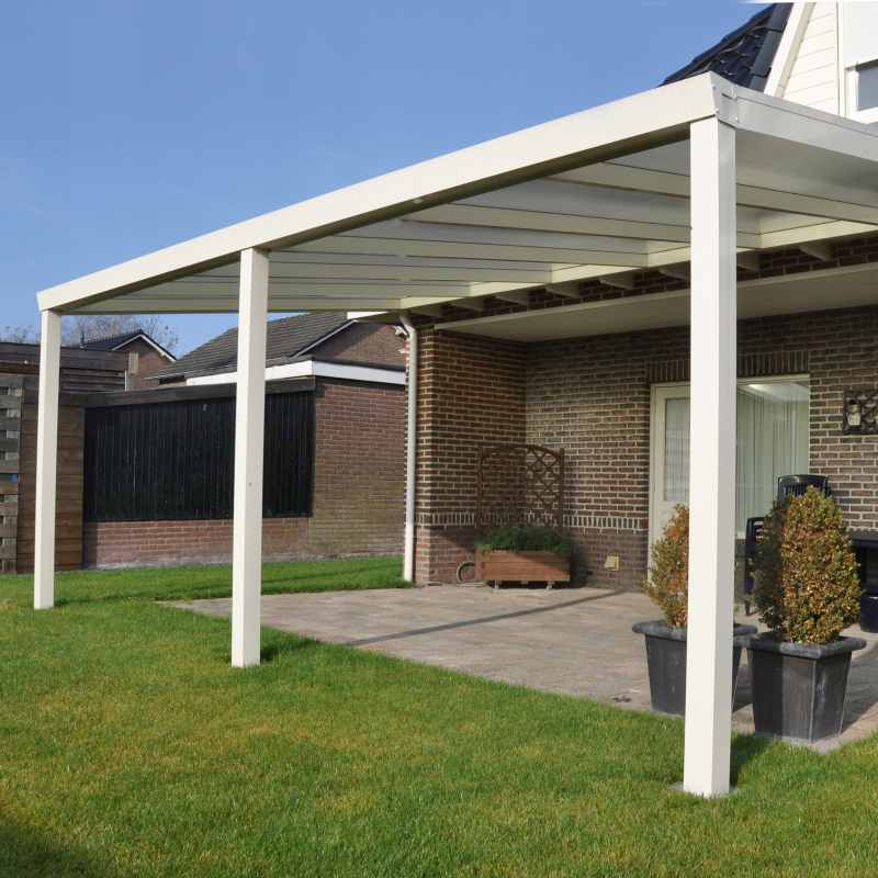 Outdoor Furniture Metal - Backyard Install Against The Wall Pavilion