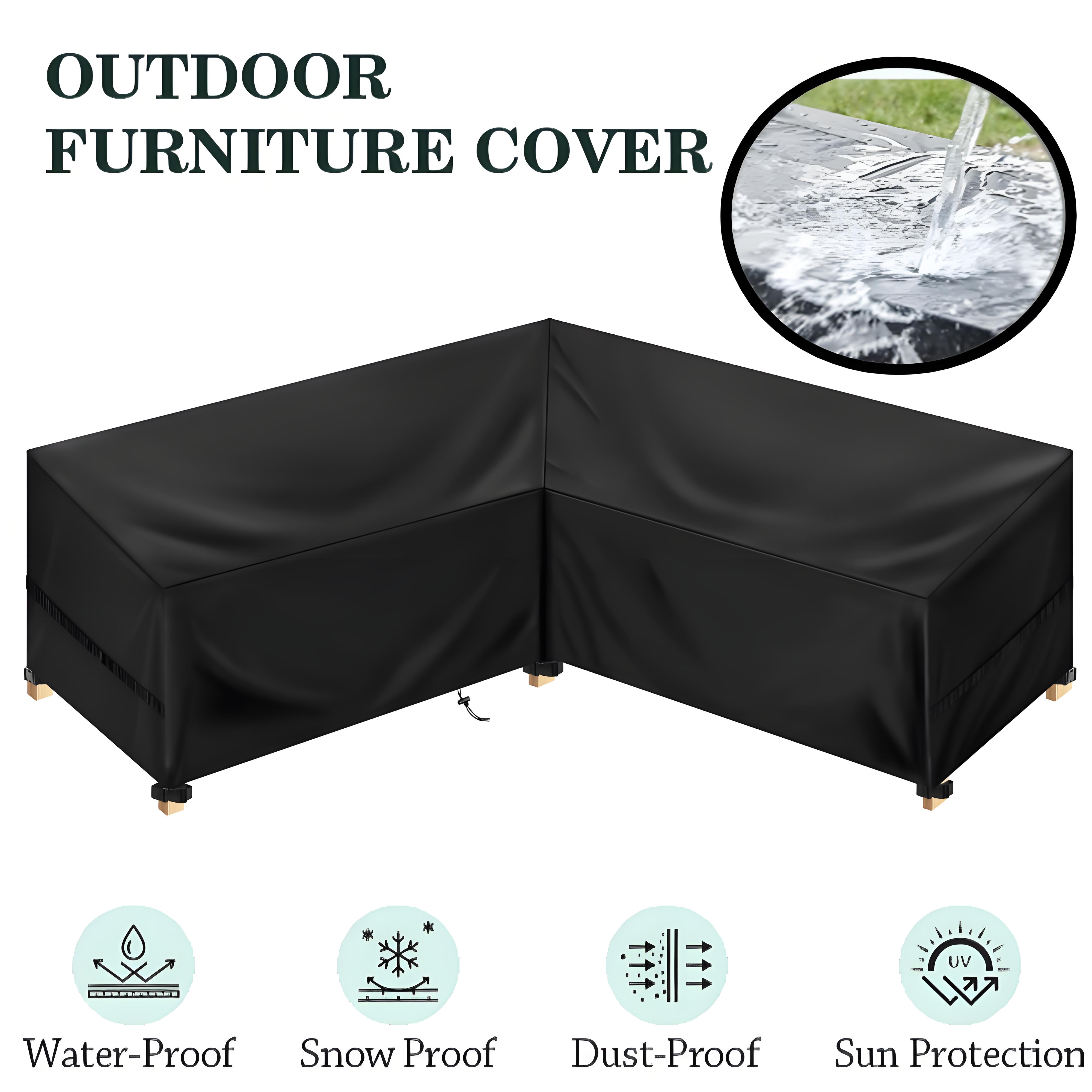 Outdoor Furniture Cover Xl - L-Shape Garden Sofa Cover 210x260x87cm Waterproof