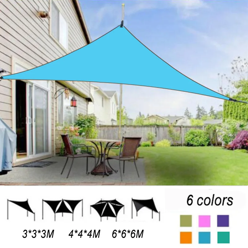Sun Sail Shade - Rainproof Portable Folding Triangle Canopy Outdoor