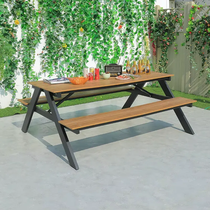Outdoor Furniture Warehouse - Modern Aluminum Outdoor Furniture Dining Bench