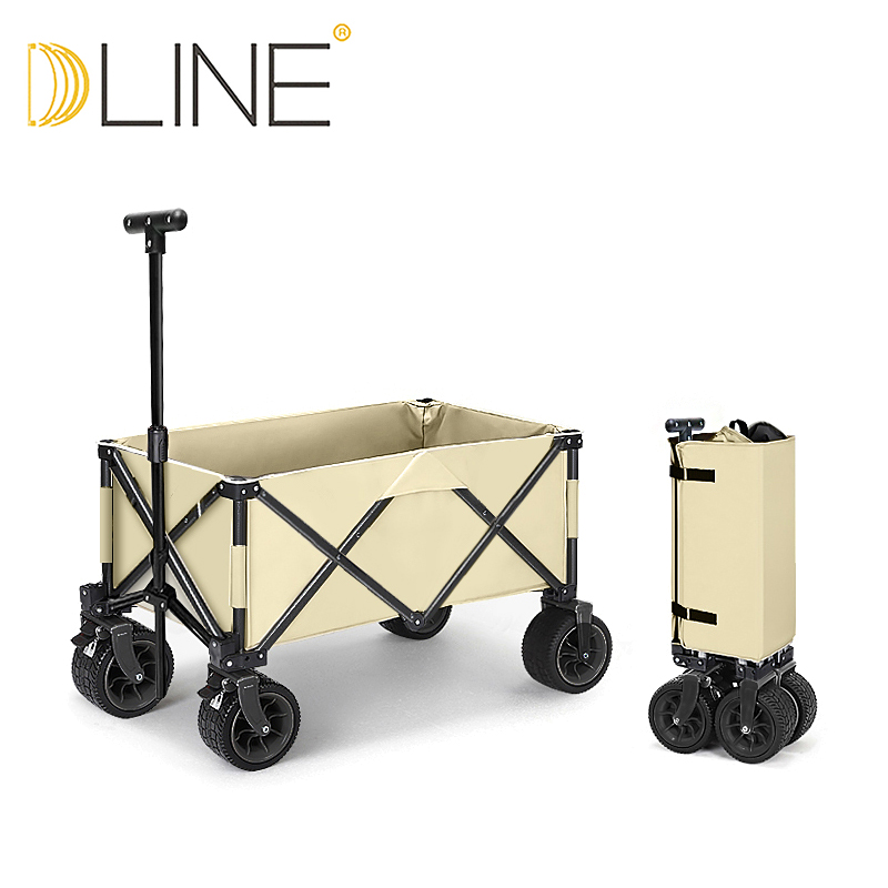 Outdoor Furniture Metal - Outdoor Collapsible Camping Cart 600D Oxford