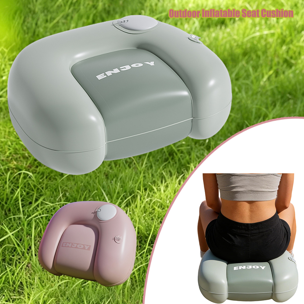 Outdoor Furniture Pillows - Thickened Travel Seat Inflatable Bench Chair
