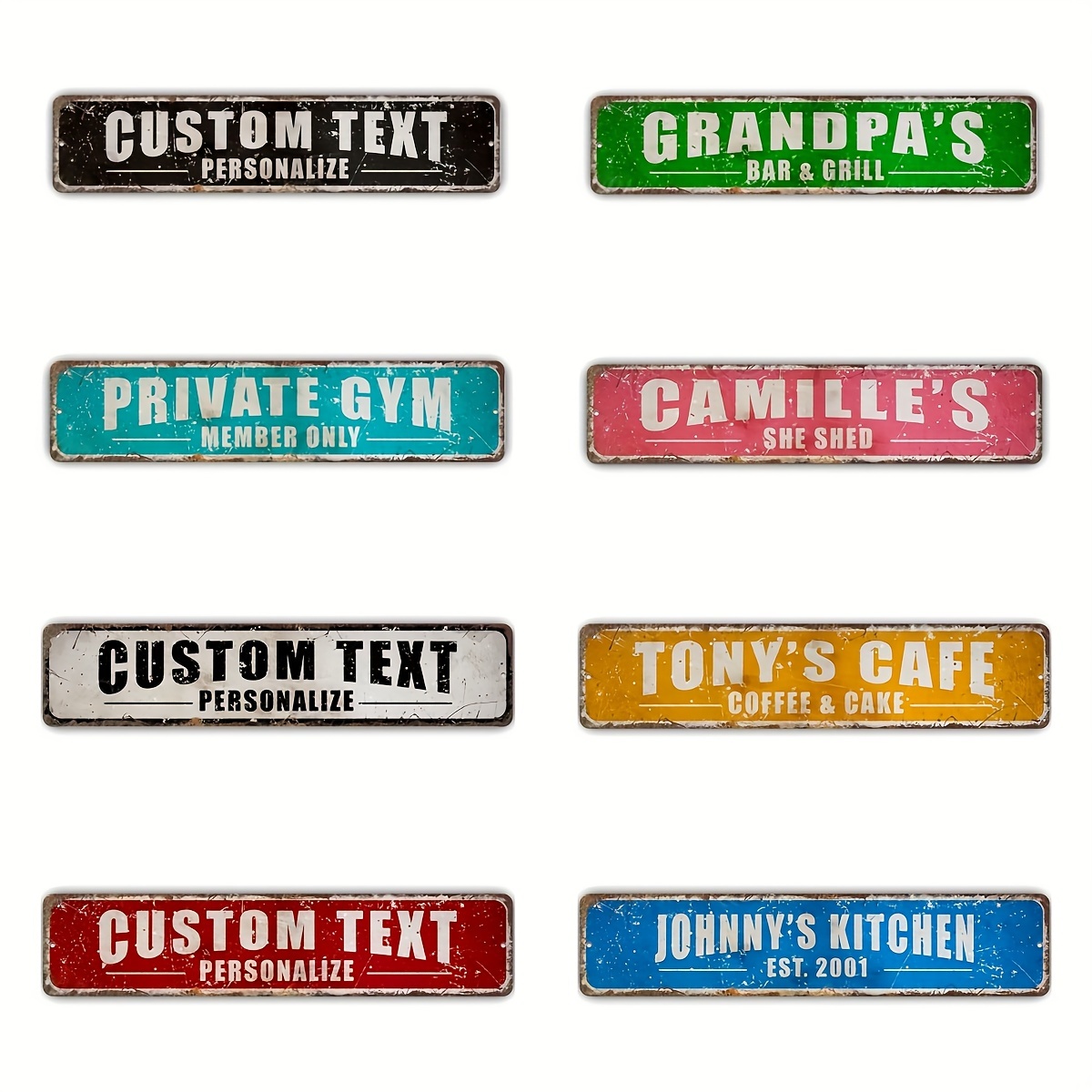 Outdoor Furniture Metal - Personalized Custom Road Metal Signs -