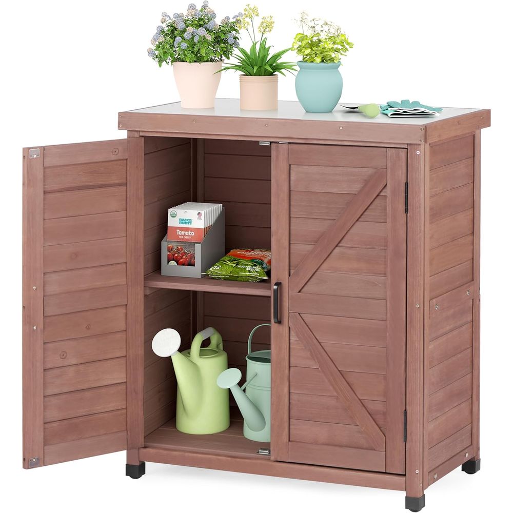 Outdoor Furniture Wooden - Outdoor Storage Cabinet & Potting Bench