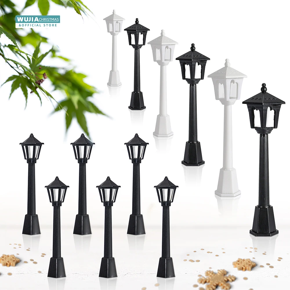 Outdoor Furniture Material - 6/12pcs Retro Miniature Street Lights Models