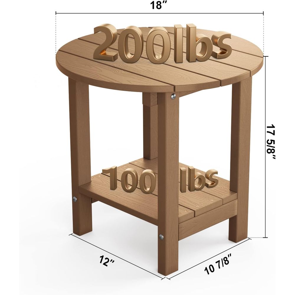 Outdoor 18 Inch Side Table wit - Outdoor Furniture Wooden recension och pris