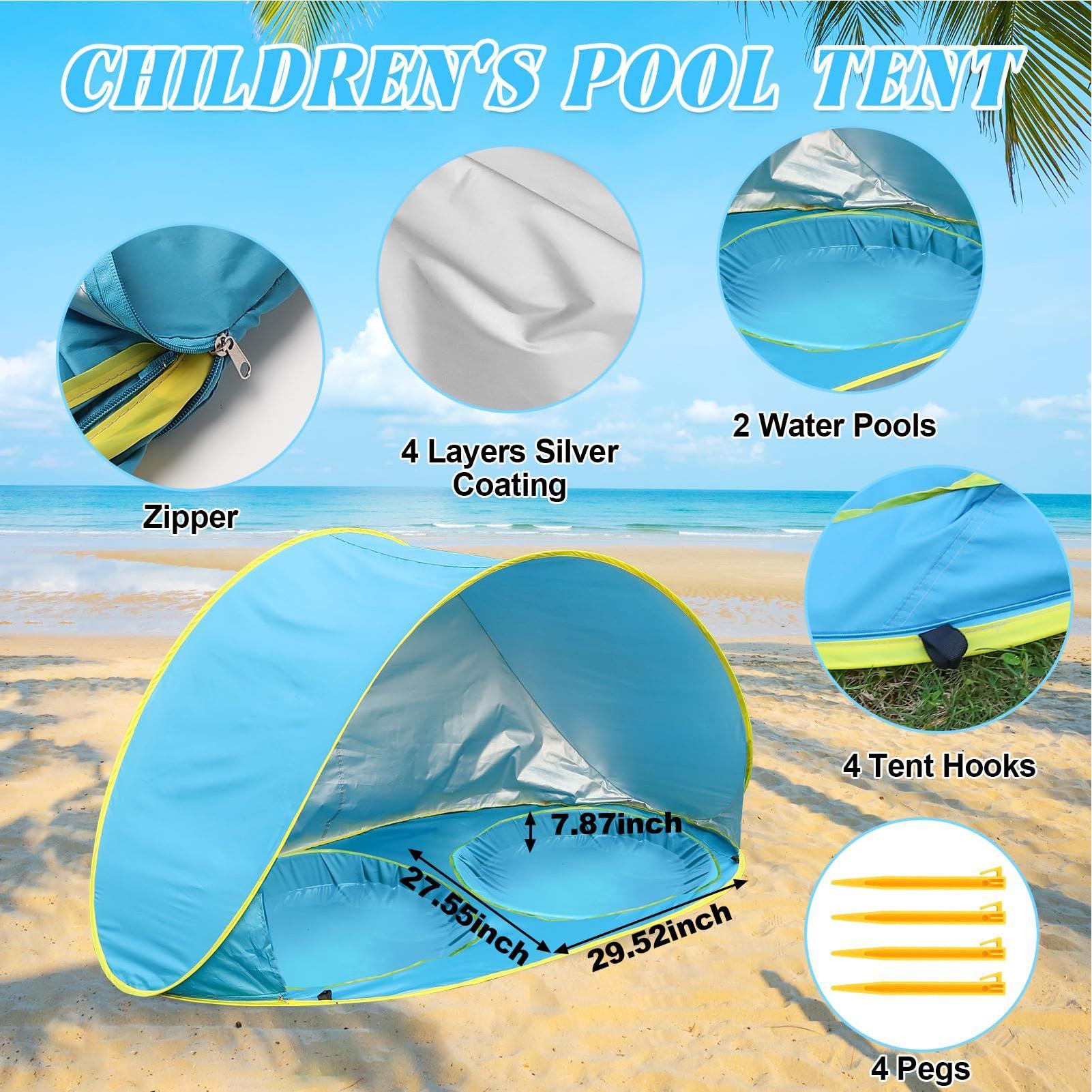 Kid Beach Tent With Pool UV Pr - Sun Sail Shade recension och pris