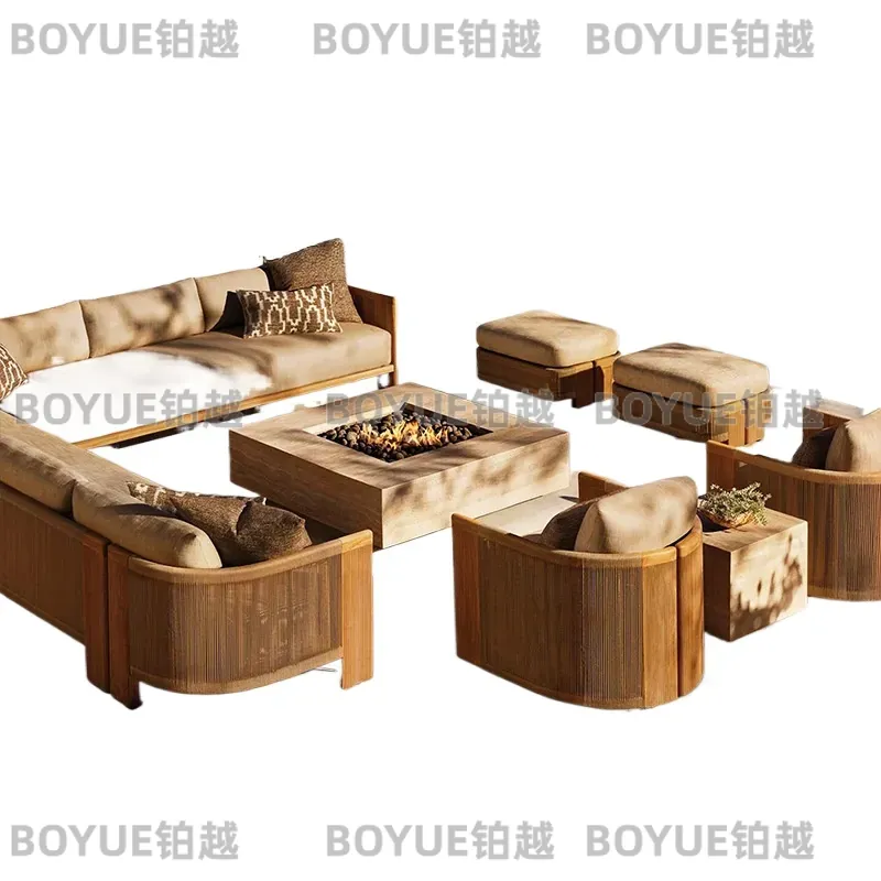 Outdoor Rattan Sofa Set Teak R - Outdoor Furniture Hotel recension och pris
