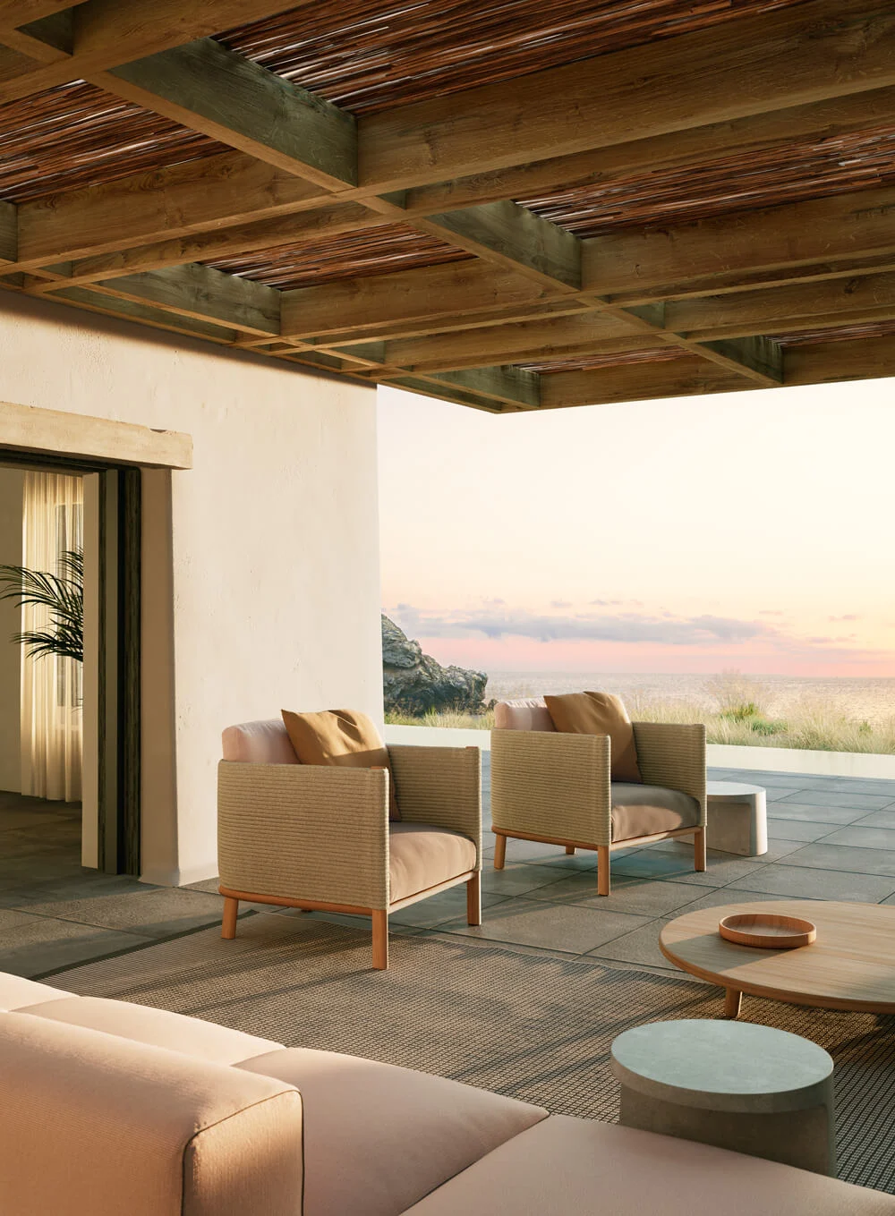 Teak Wood Frame Rope Weaving Q - Outdoor Furniture Hotel recension och pris