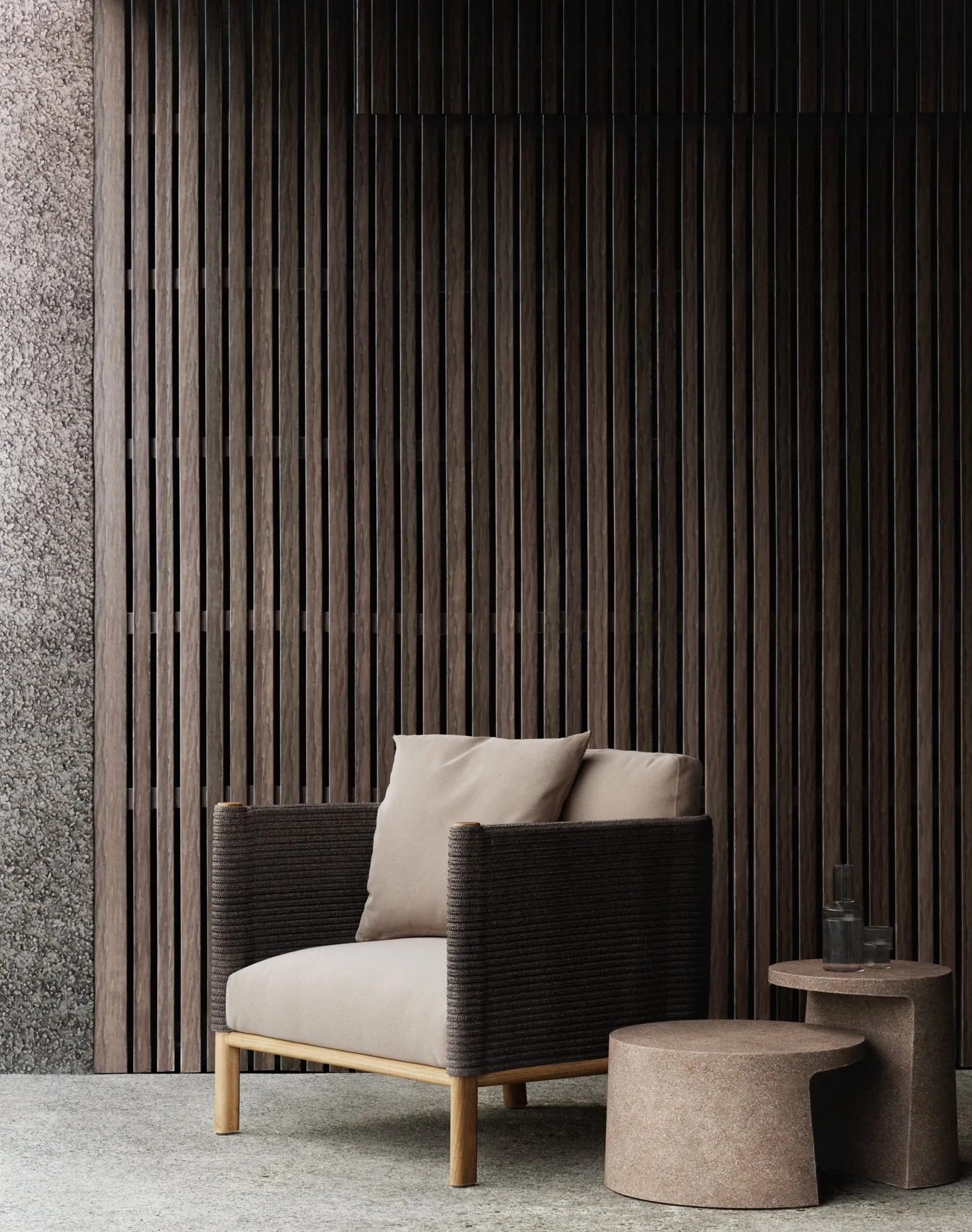 Teak Wood Frame Rope Weaving Q - Outdoor Furniture Hotel recension och pris
