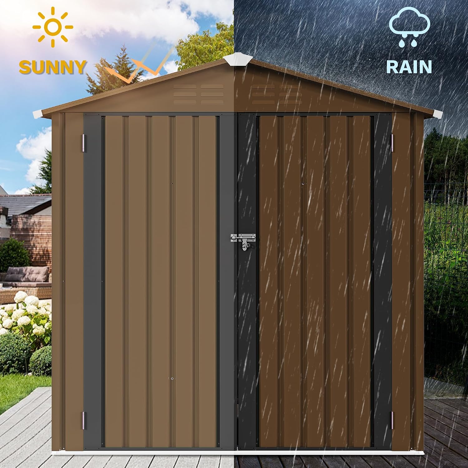6x4ft Metal Outdoor Storage Sh - Outdoor Furniture Metal recension och pris