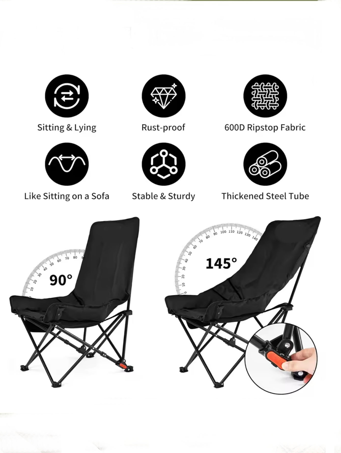 Outdoor folding high back moon - Outdoor Furniture Metal recension och pris
