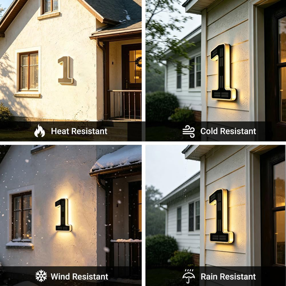 23cm Solar Lighted House Numbe - Outdoor Furniture Hotel recension och pris