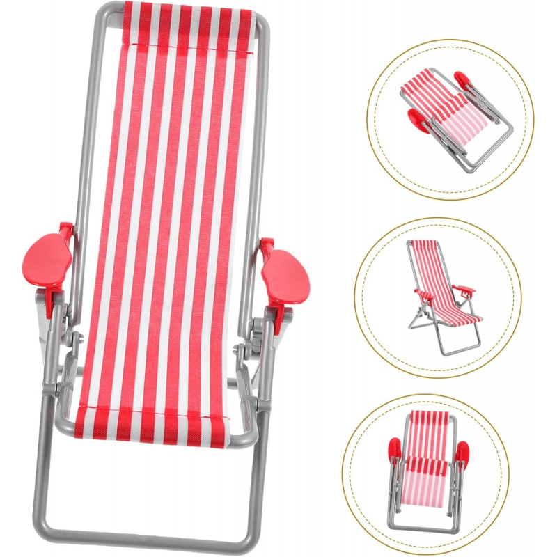 Folding Beach Chair Model Red  - Outdoor Furniture Material recension och pris