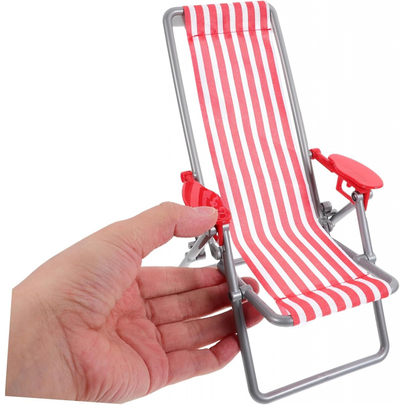 Folding Beach Chair Model Red  - Outdoor Furniture Material recension och pris
