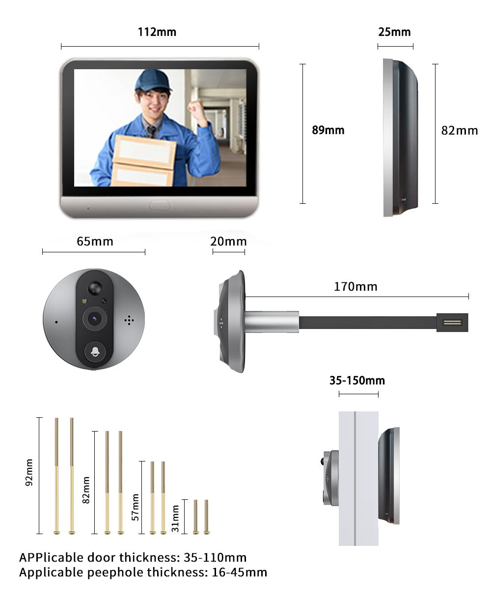 4.3 Inch IPS Screen 2MP 1080P  - Outdoor Furniture Glider recension och pris