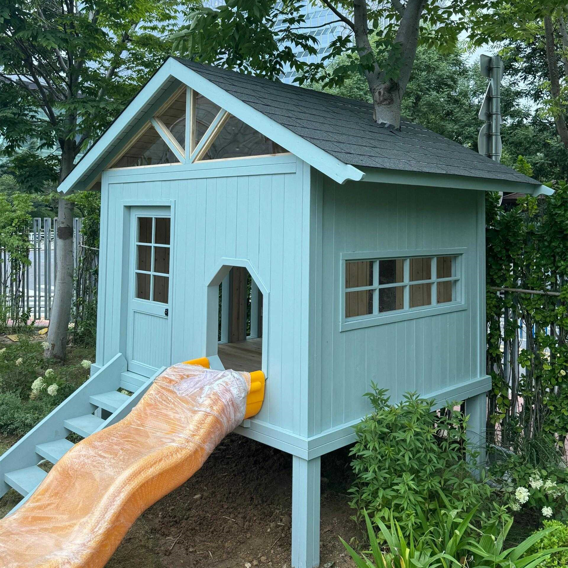 Kindergarten Playhouse Outdoor - Outdoor Furniture Wooden recension och pris
