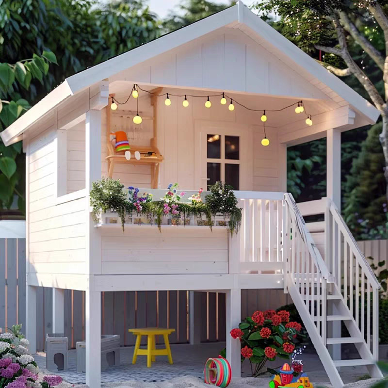 Kindergarten Playhouse Outdoor - Outdoor Furniture Wooden recension och pris