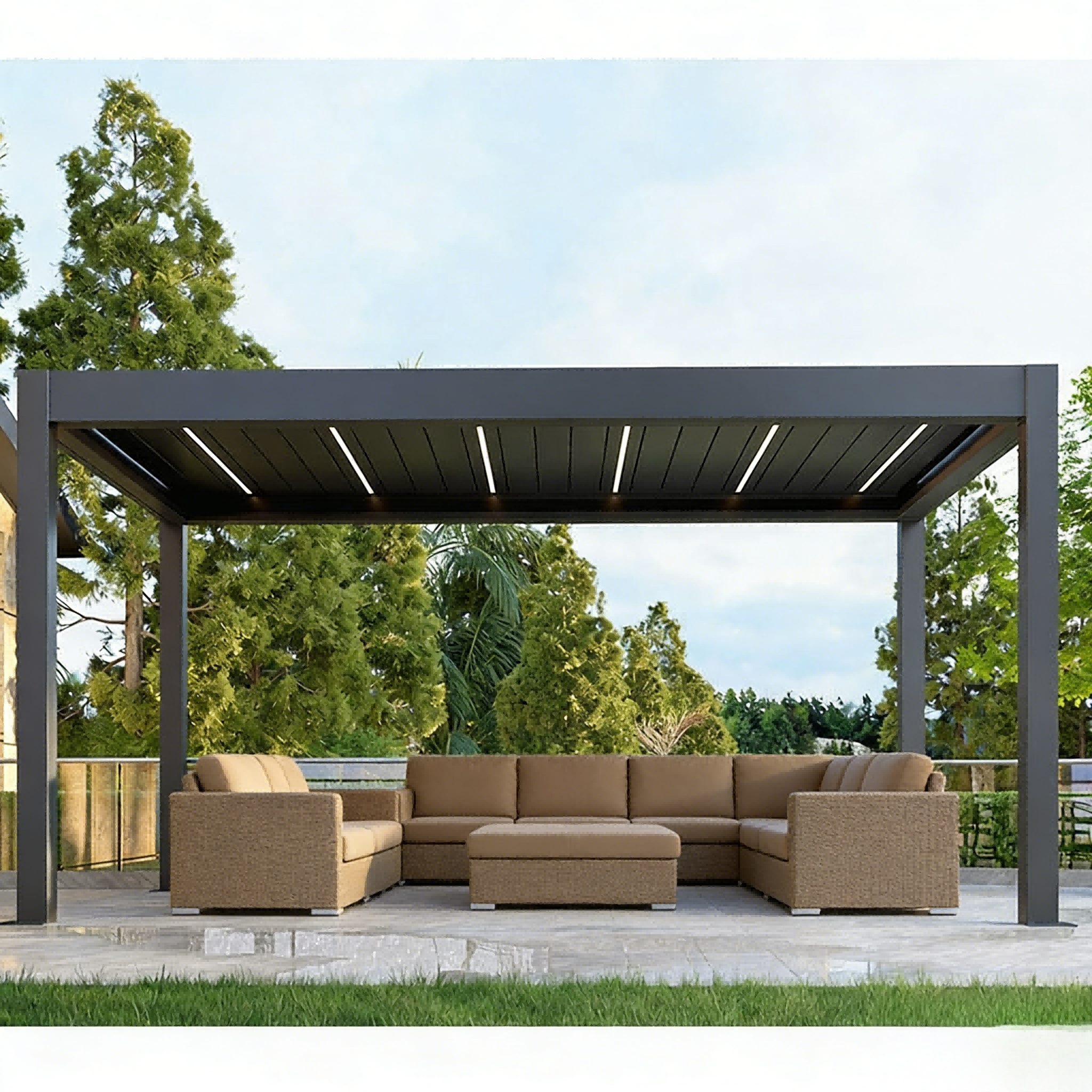 Backyard Install Against The W - Outdoor Furniture Metal recension och pris