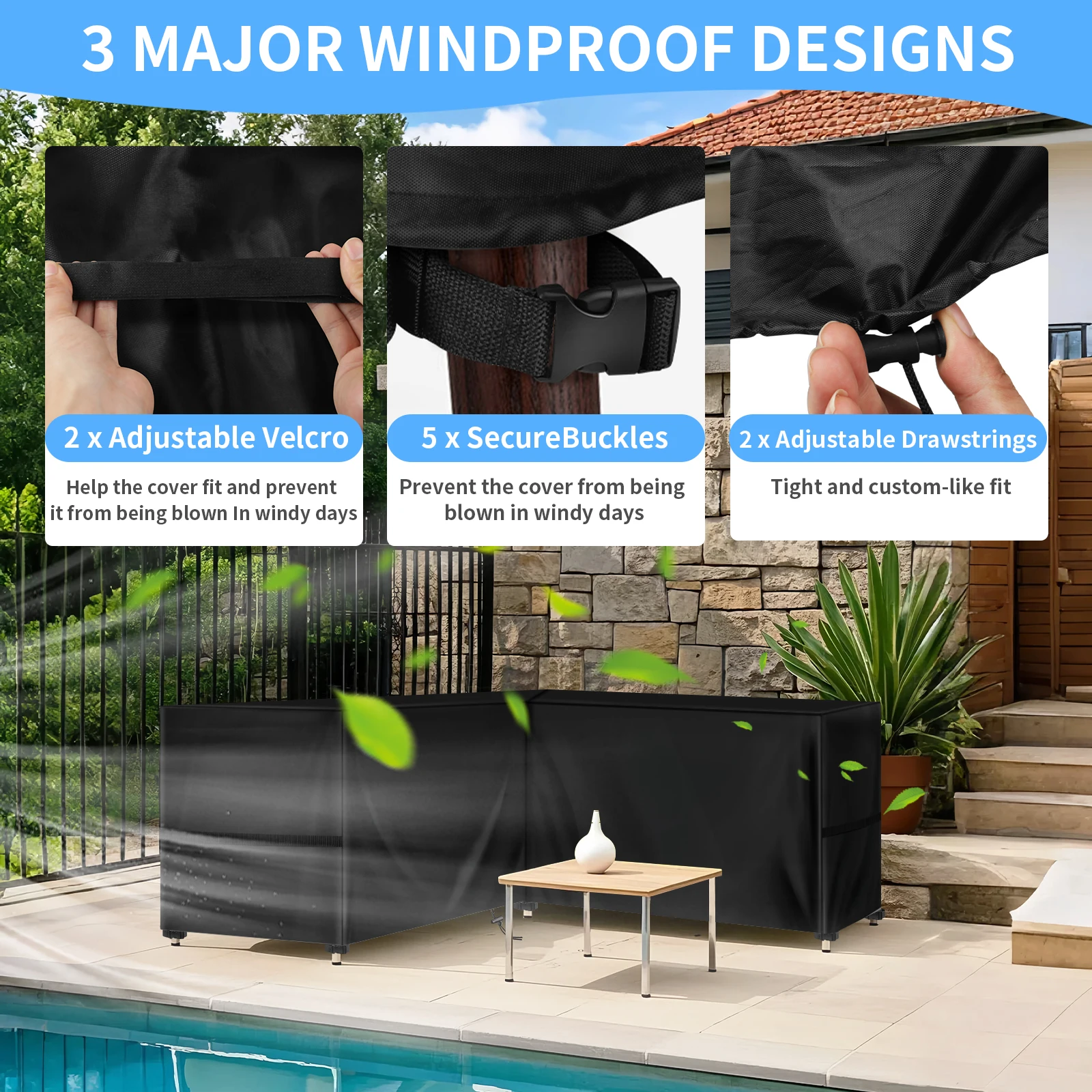 L-Shape Garden Sofa Cover 210x - Outdoor Furniture Cover Xl recension och pris