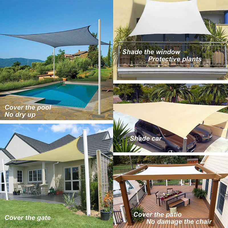 5X4m Waterproof Large Sun Shel - Sun Sail Shade recension och pris