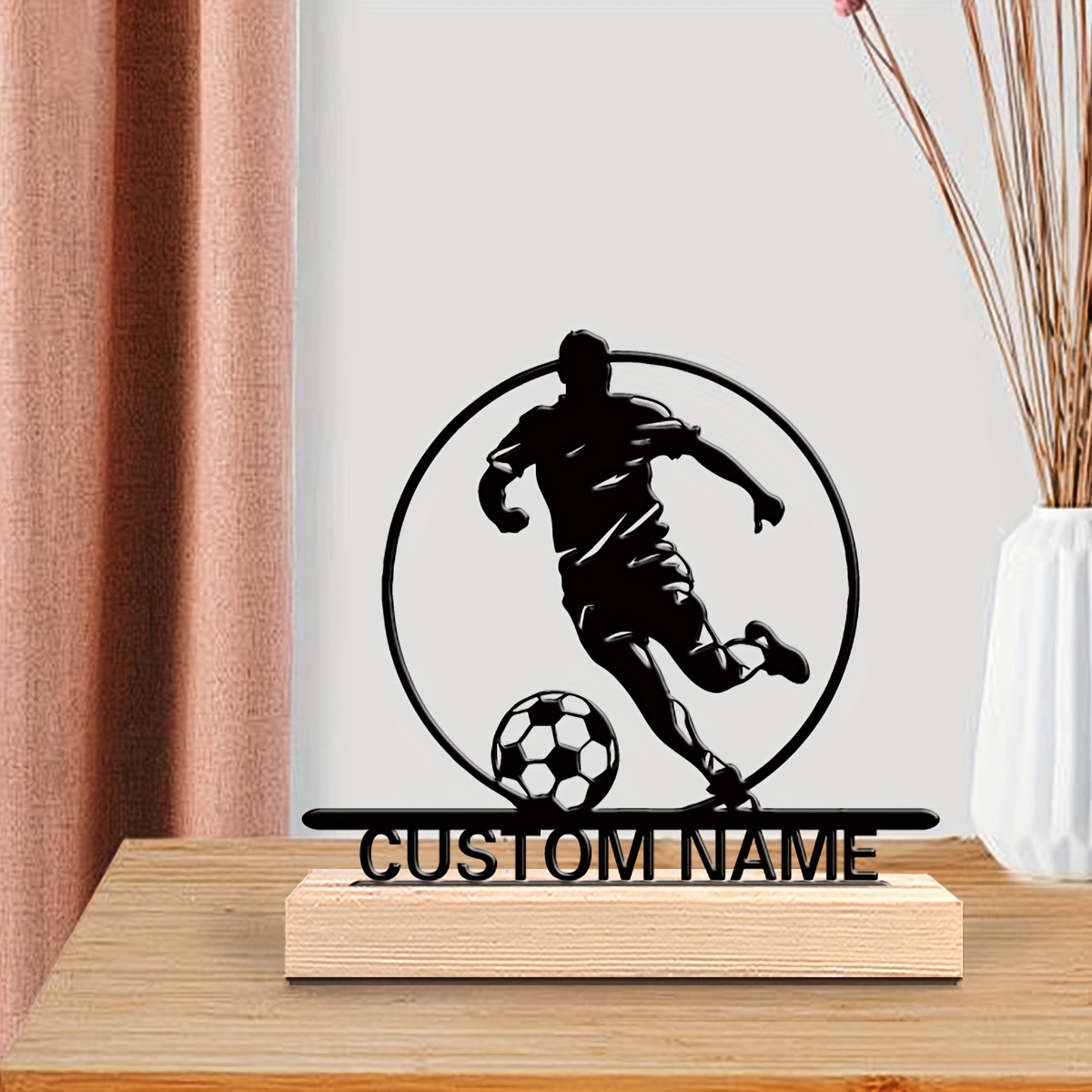 Custom Soccer Player Metal Sta - Outdoor Furniture Wooden recension och pris