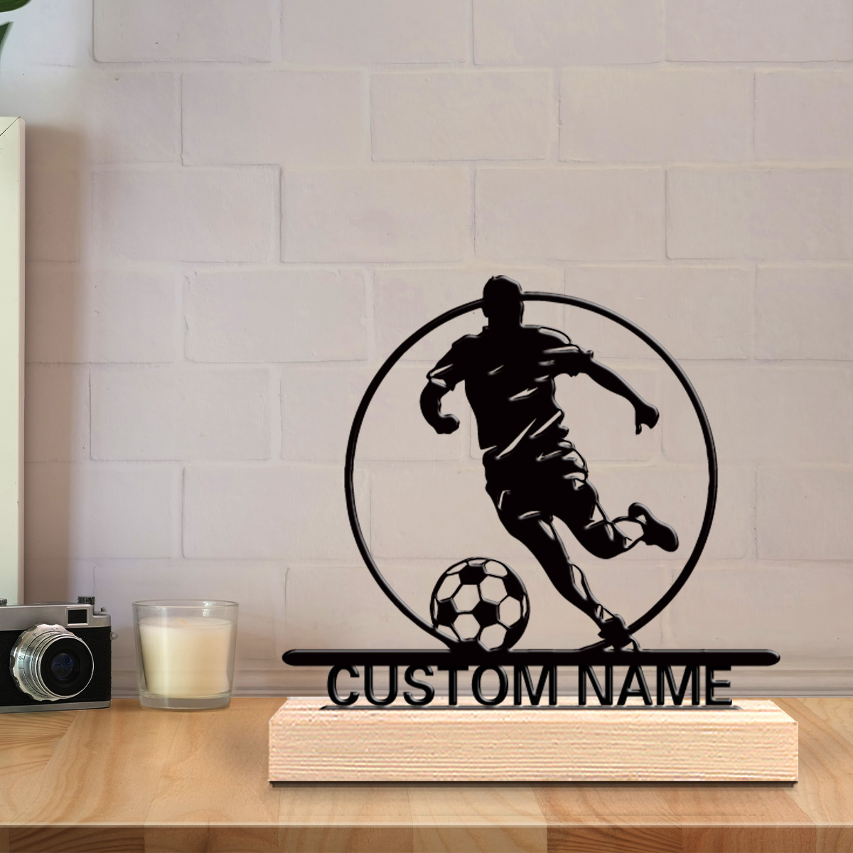 Custom Soccer Player Metal Sta - Outdoor Furniture Wooden recension och pris