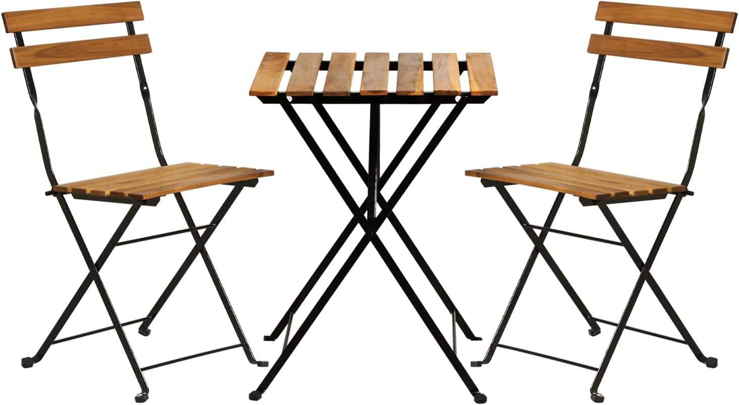 Natural wood 3-piece folding p - Outdoor Furniture One Piece recension och pris