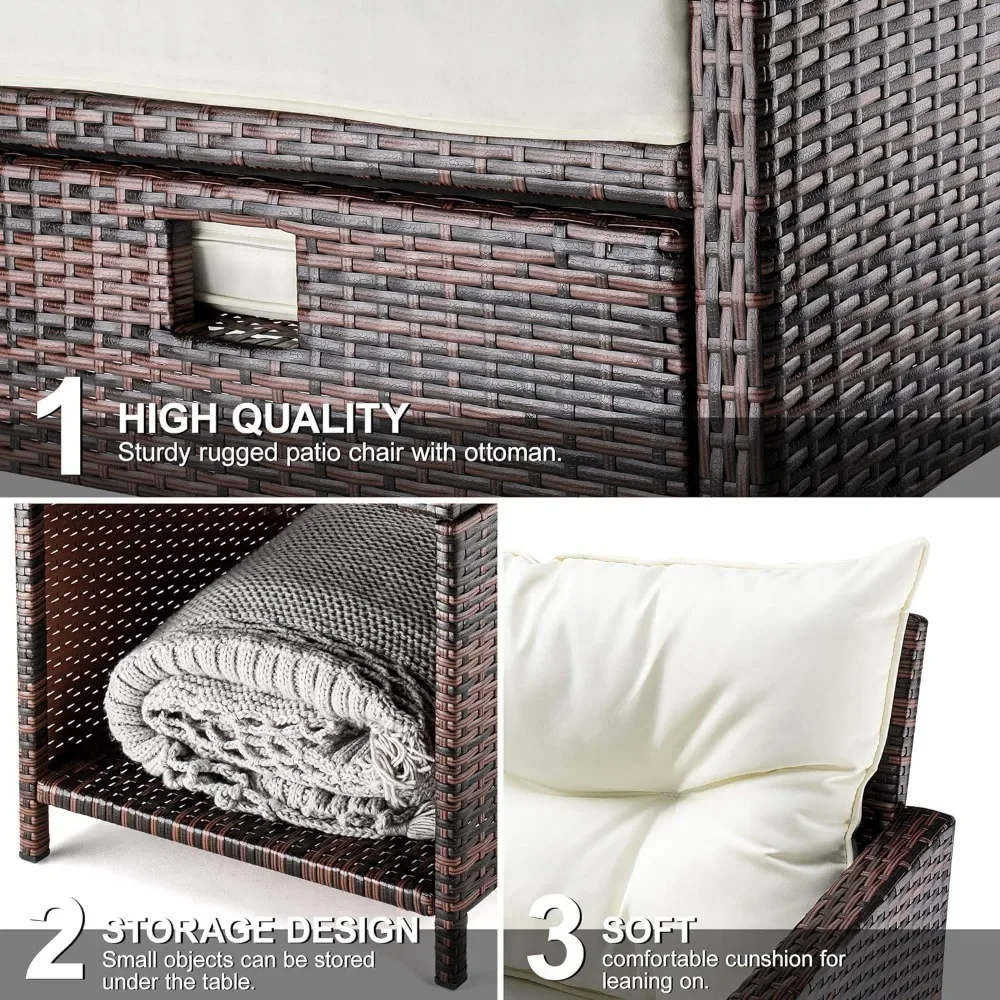 #For 5 Pieces Wicker Patio Fur - Outdoor Furniture Material recension och pris