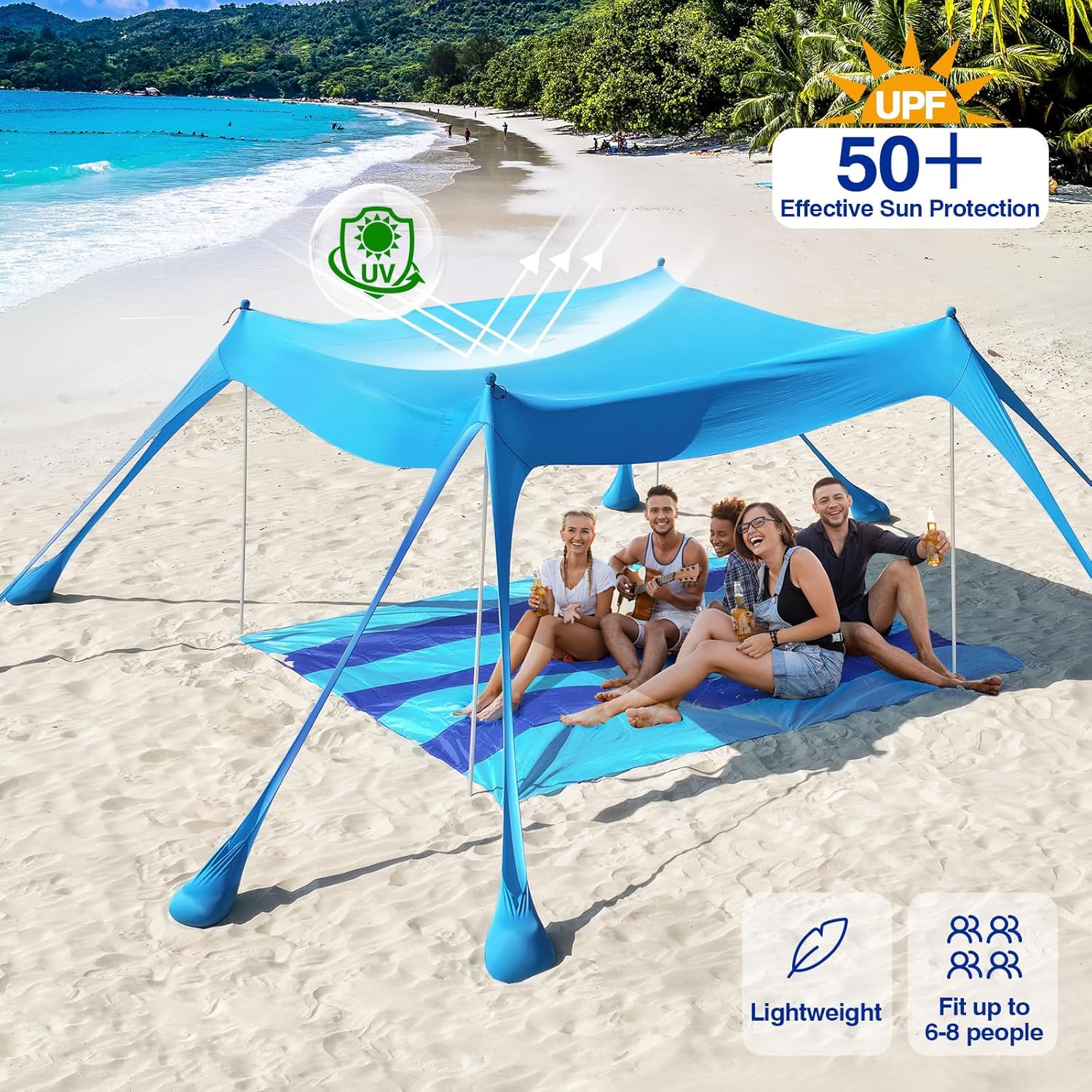 Beach Tent Camping Sun Shelter - Sun Sail Shade recension och pris