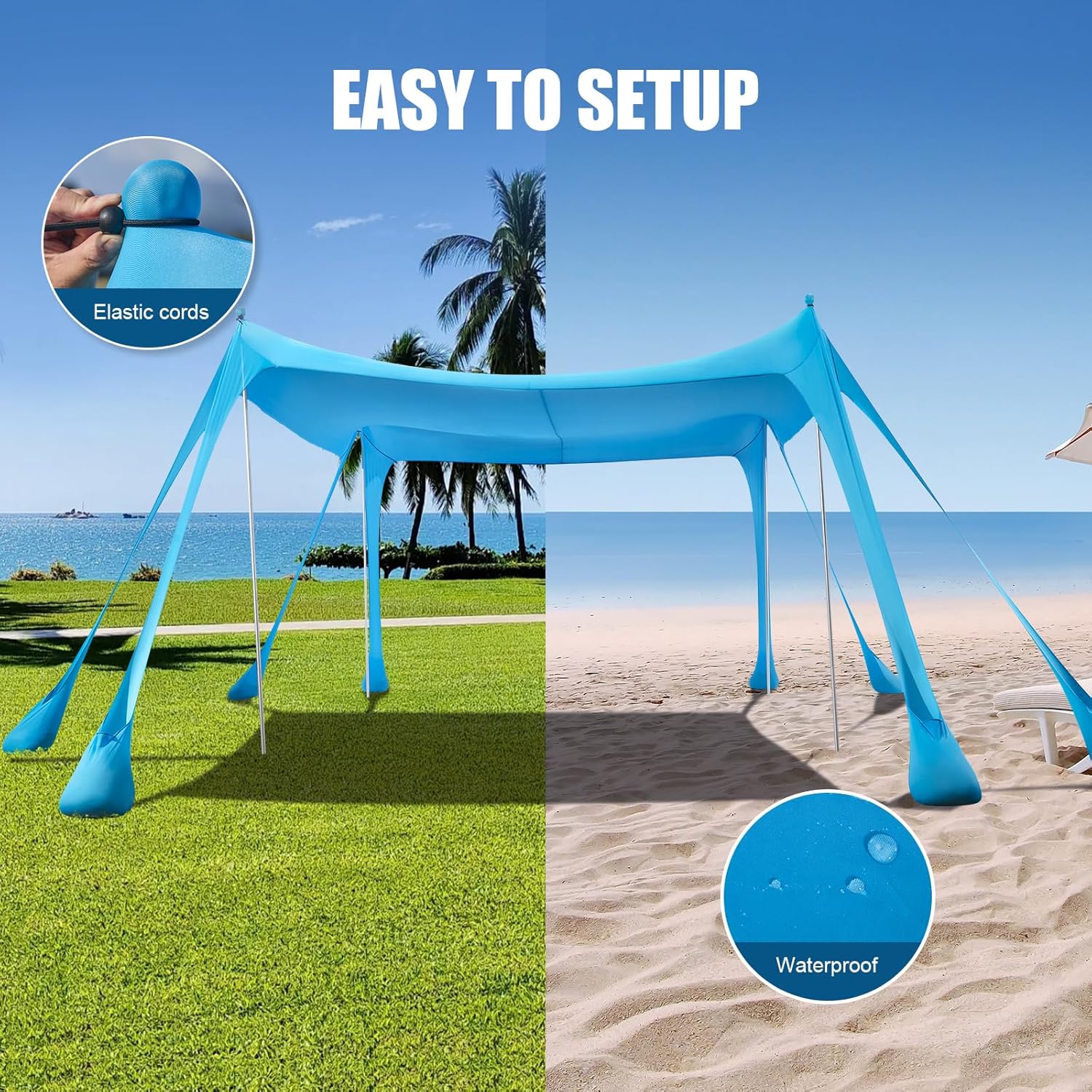 Beach Tent Camping Sun Shelter - Sun Sail Shade recension och pris