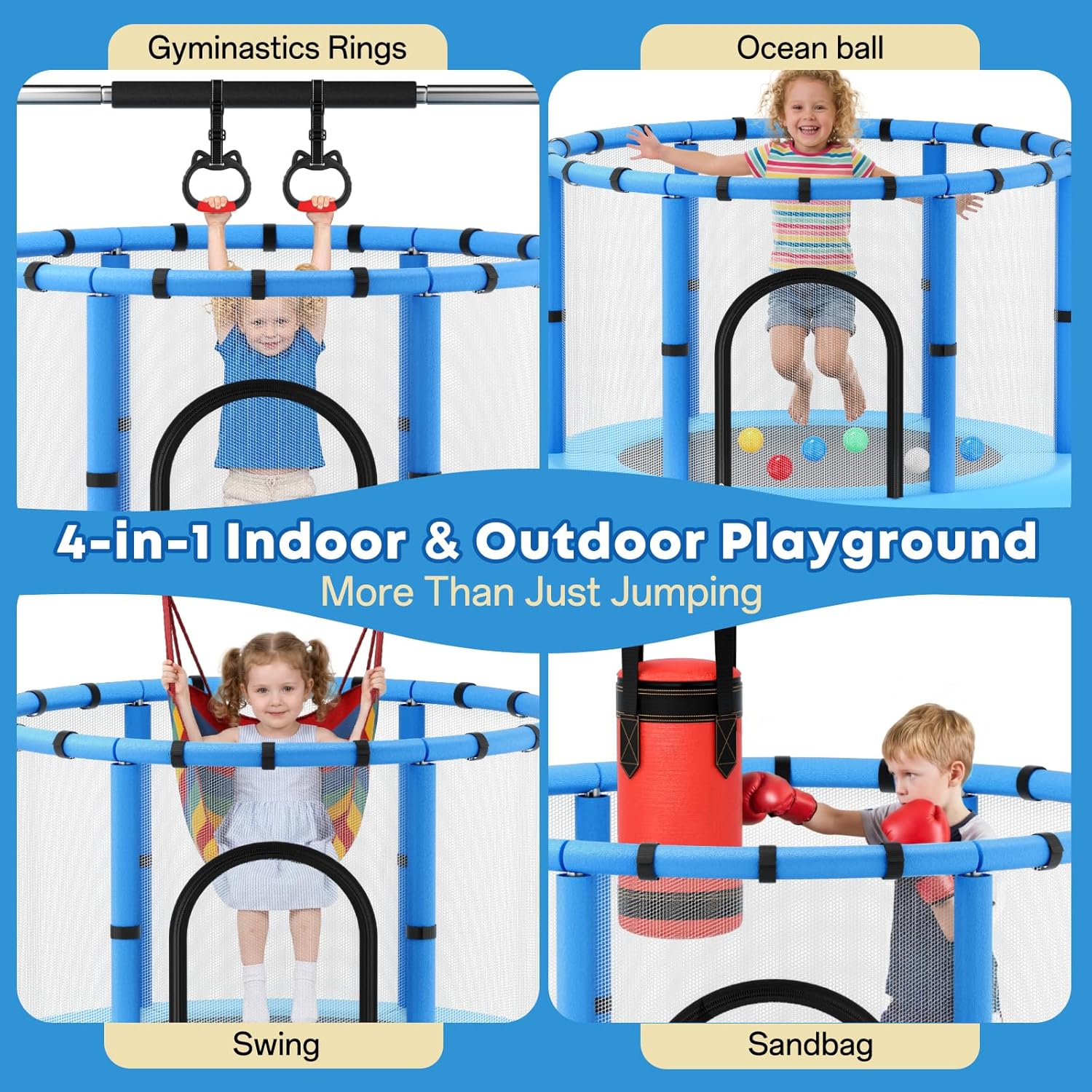 Toddler Trampoline,Trampoline  - Outdoor Furniture Metal recension och pris