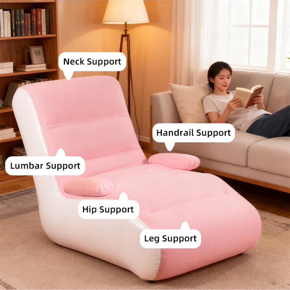 Inflatable Lounger Sofa with S - Outdoor Furniture Pillows recension och pris