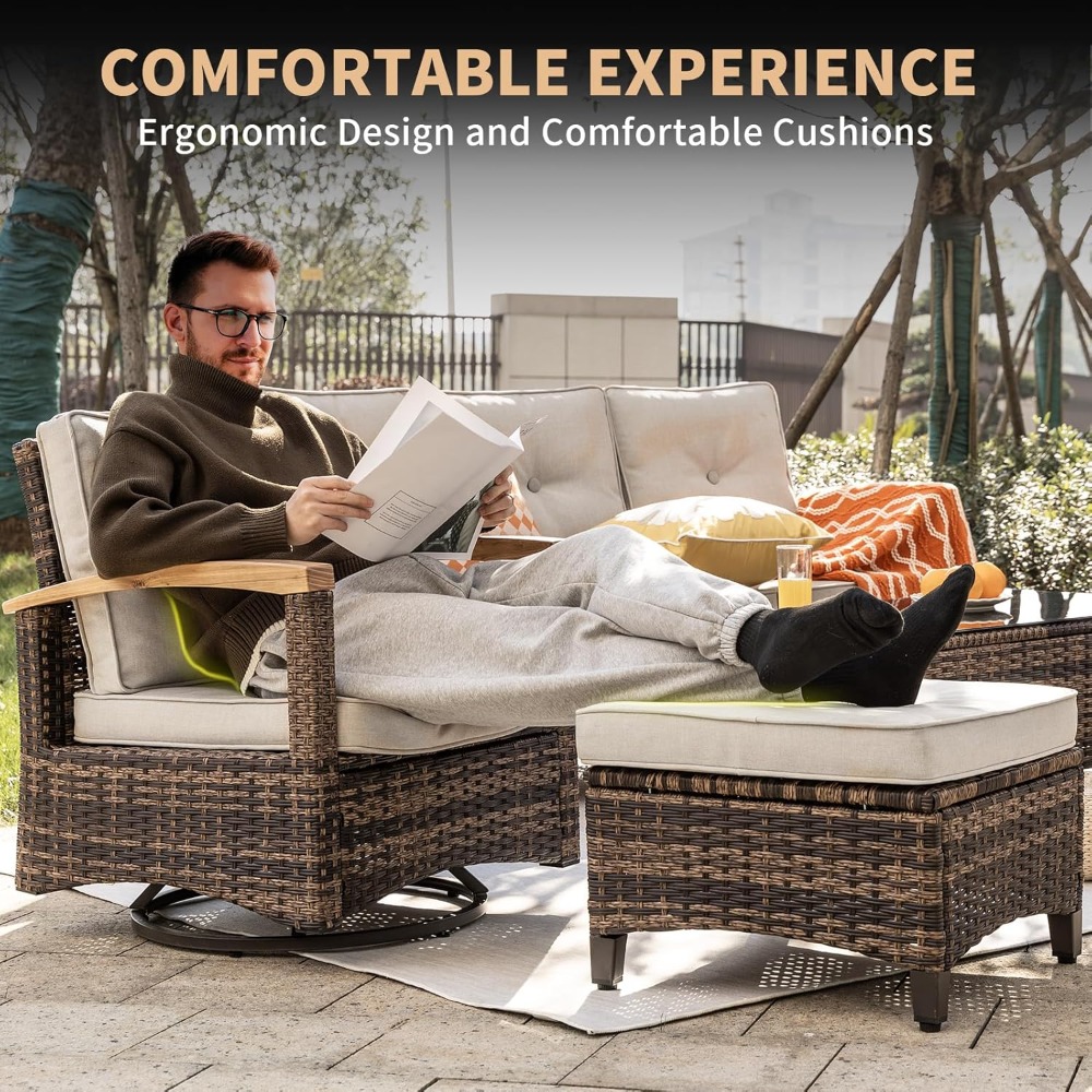 7 Pieces Patio Furniture Sets, - Outdoor Furniture Material recension och pris