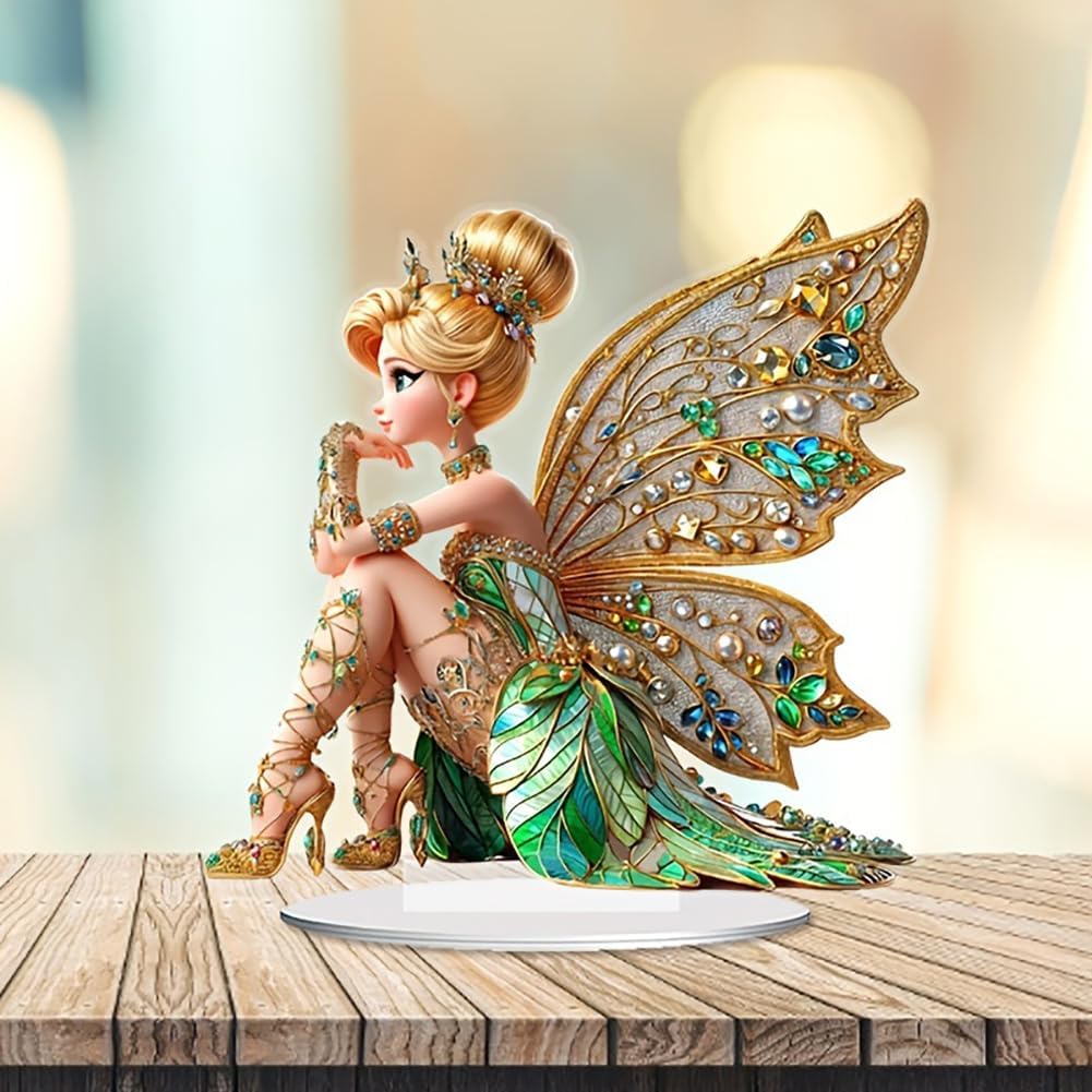 Mini Table Flower Fairy Statue - Outdoor Furniture Material recension och pris