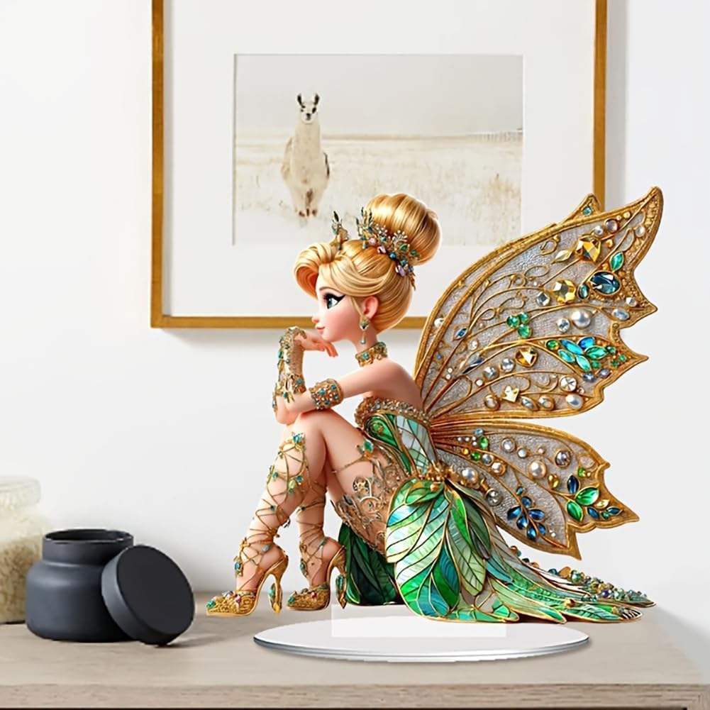 Mini Table Flower Fairy Statue - Outdoor Furniture Material recension och pris