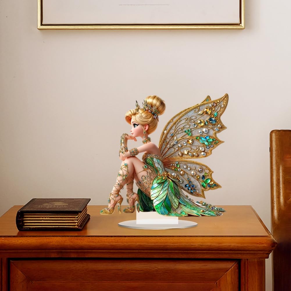 Mini Table Flower Fairy Statue - Outdoor Furniture Material recension och pris