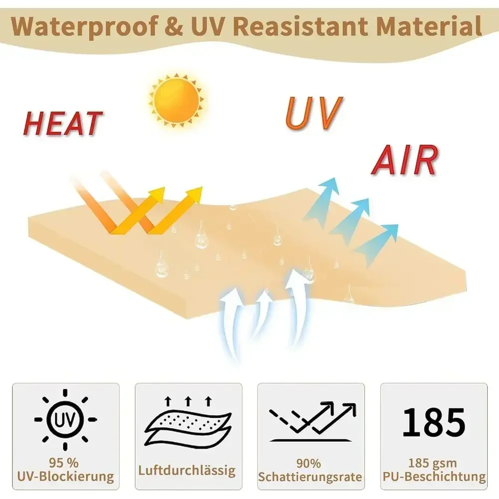 Sun Shade Sail, Waterproof Sha - Sun Sail Shade recension och pris