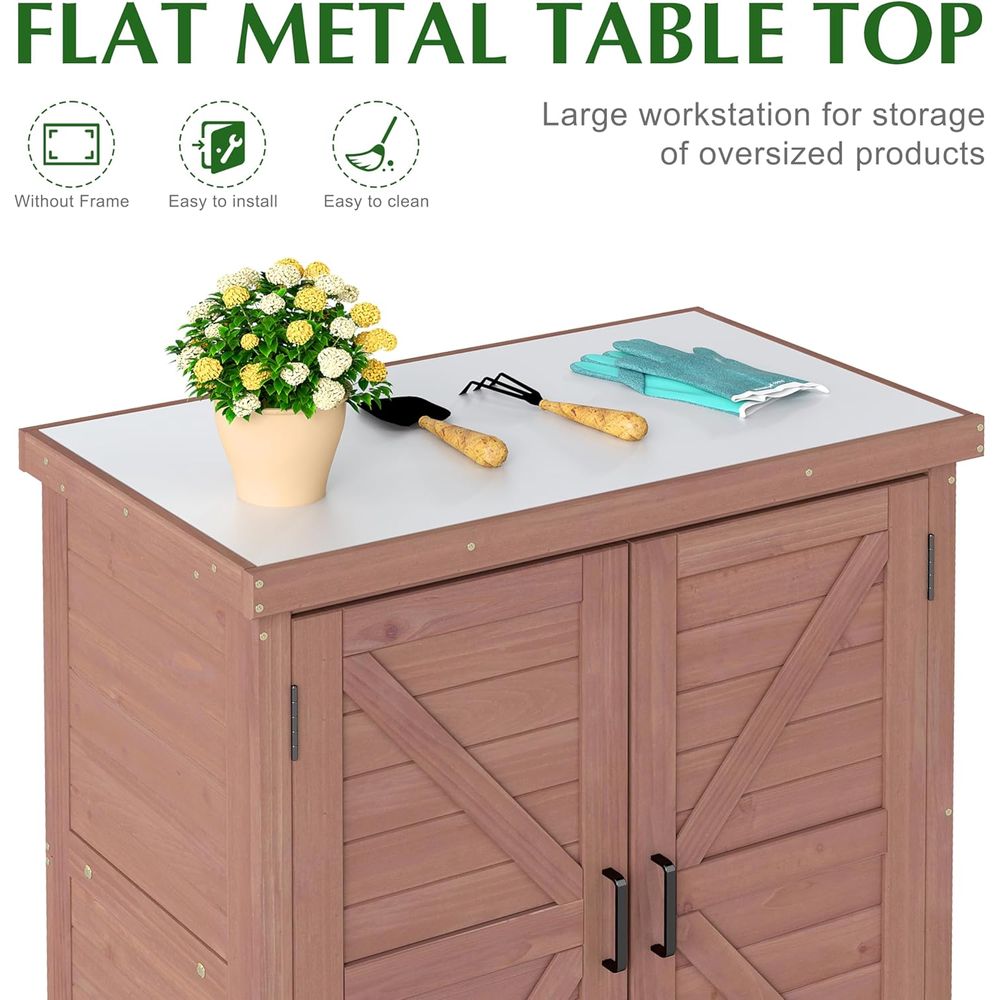 Outdoor Storage Cabinet & Pott - Outdoor Furniture Wooden recension och pris