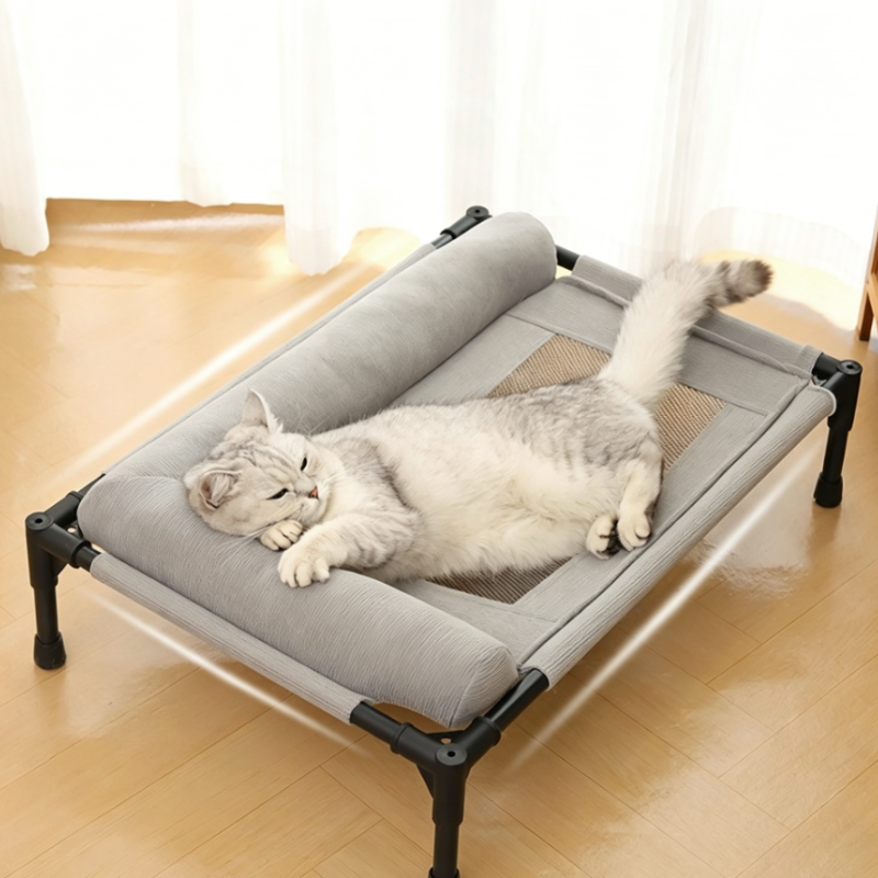 New Cooling Dog Cot Bed with P - Outdoor Furniture Pillows recension och pris