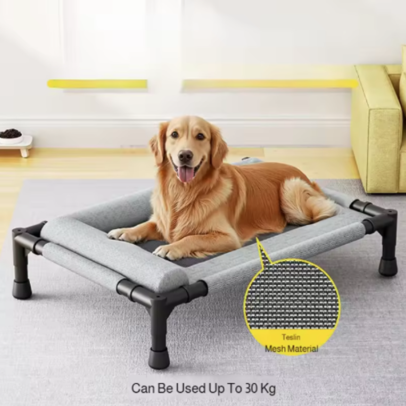 New Cooling Dog Cot Bed with P - Outdoor Furniture Pillows recension och pris
