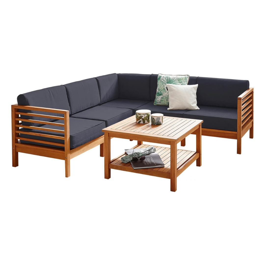 Modern Outdoor Teak Wood Sofa  - Outdoor Furniture Warehouse recension och pris